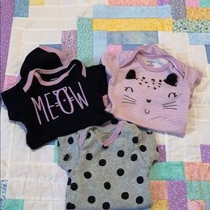 Purple cat onsies